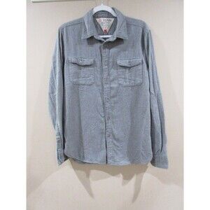 Jeffrey Max Button Down Shirt Men Lg Gray Long Sleeve Soft Cotton Shirtmaker